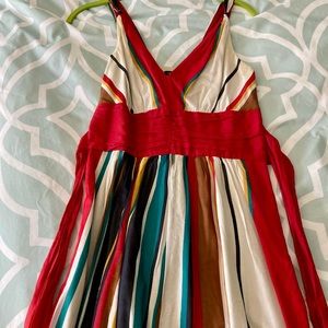 Linen striped dress